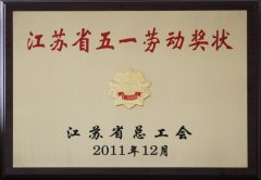 崇启大桥项目获江苏省五一劳动奖状（2011年）