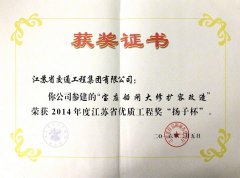 江苏省优质工程奖“扬子杯”（2014年度）